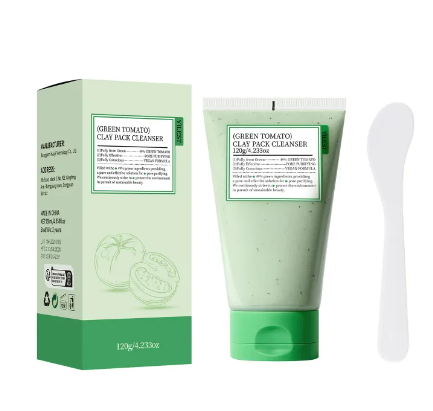 Green Tomato Clay Cleanser – Pore-Refining Mask & Daily Wash