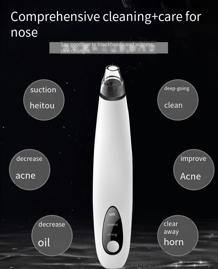 Pore Vacuum Blackhead Remover – USA Fast Shipping, 3 Speeds + 3 Heads