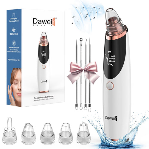 Pore Vacuum Blackhead Remover and Tool Kit – 5-in-1 Facial Beauty Device with Extractor Tools